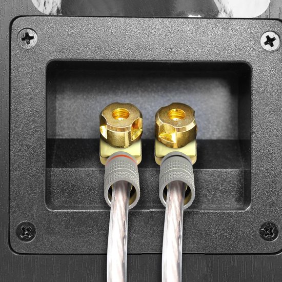 Y Spade 45 Degree Speaker Connector, Pure Copper Audio Jack Plug for Speaker Wire with Screw Lock - 4 Pieces - ShopVlot — afbeelding 2