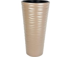 Hoge bloempot M - Gouden vaas - Planten binnen buiten - Geïntegreerde pot - 70 cm - Beige