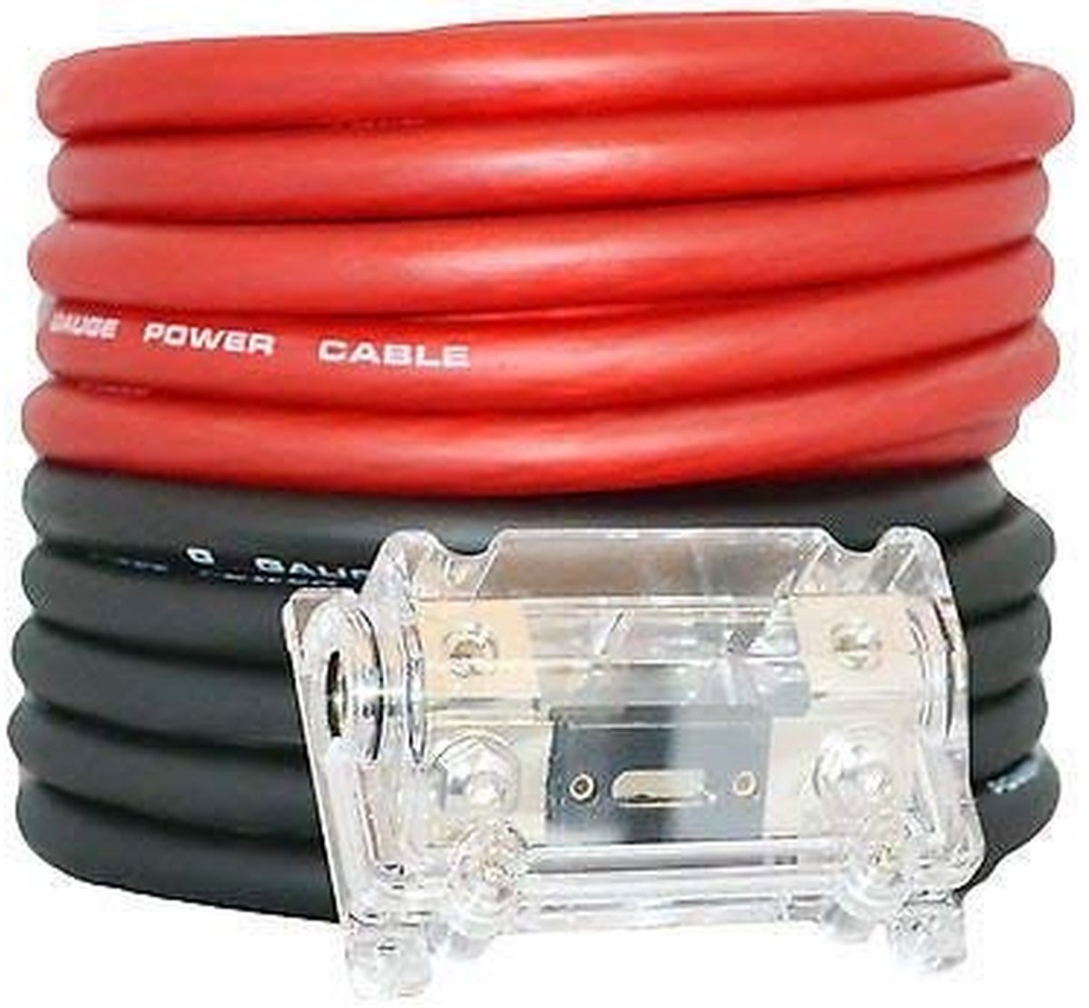 Versterker Kabel Set - Stroom Grond Kabel - Auto Audio Installatie - UltraFlex Hittebestendig - 50 Voet Totaal - Rood Zwart