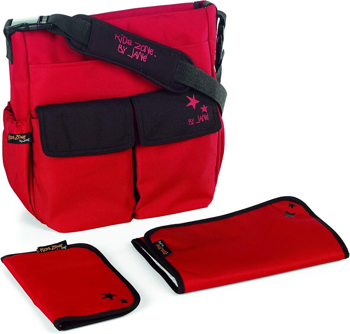 Mama Bag luiertas - Babytas Organizer - Baby verzorgen - Inclusief aankleedkussen - 36 x 42 x 16 cm - Rood