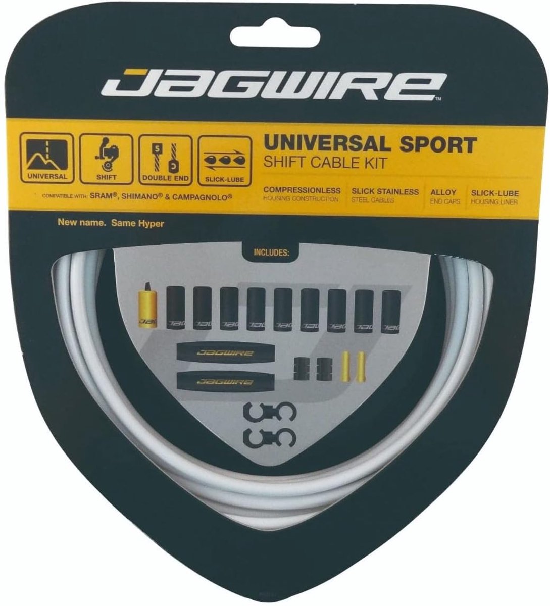Sport Versnellingskabel - Fietsonderdelen Set - Fiets Onderhoud - Compleet Geleverd - 8 inch lengte - Wit