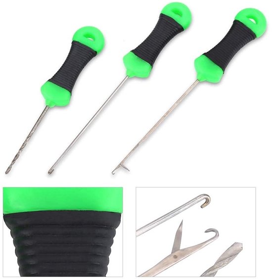 Cosensi- Splicing Naald 3 Stuks - Roestvrij Staal - Aasnaald Gereedschap - Karpervissen - Handvatlengte 42 mm - Totale Lengte 97 mm van Cosensi — afbeelding 4