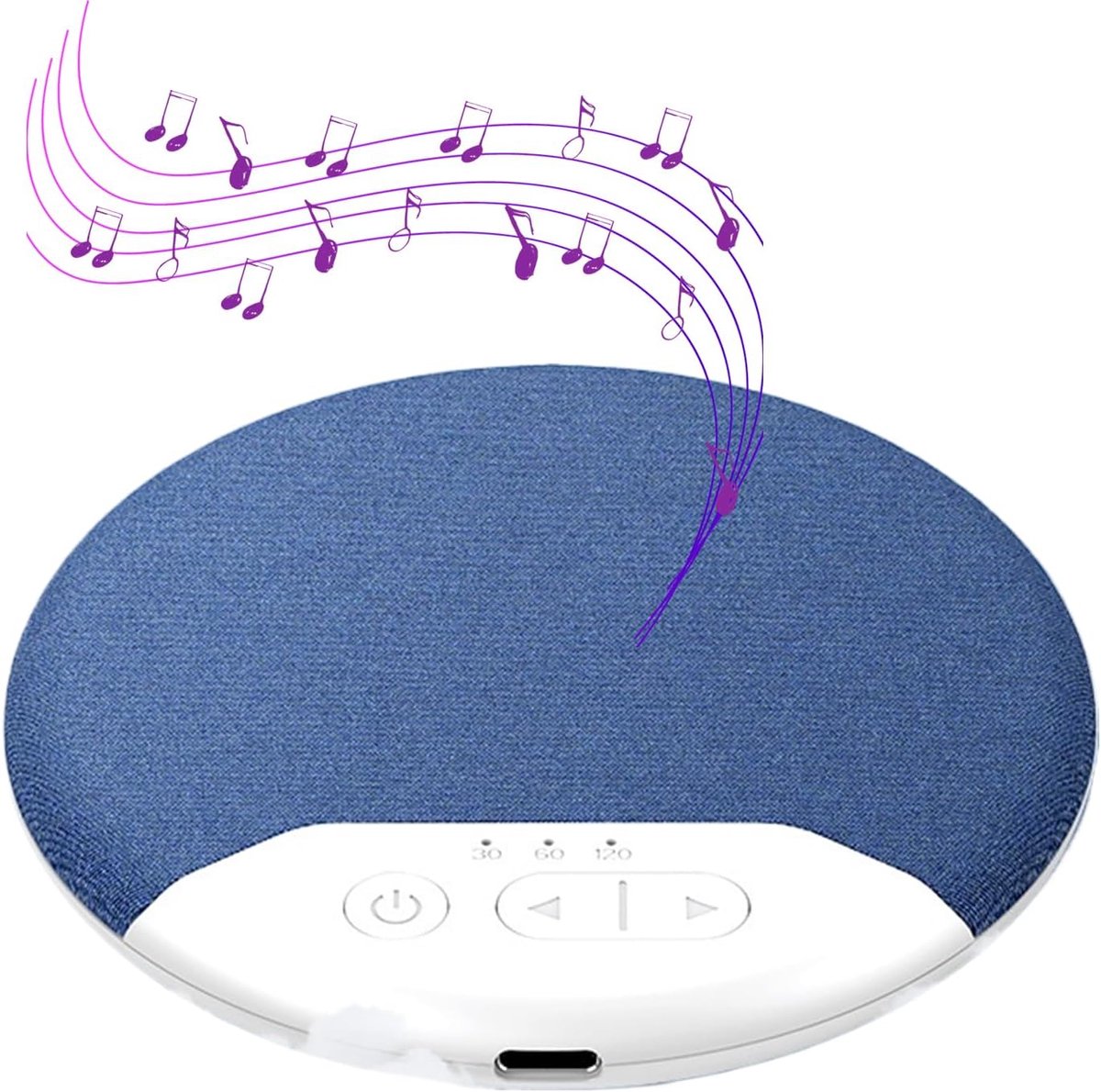 Slaap Speaker - Nachtkastje Speaker - Rustig Slapen - Onder Kussen Ontwerp - 10 cm - Blauw
