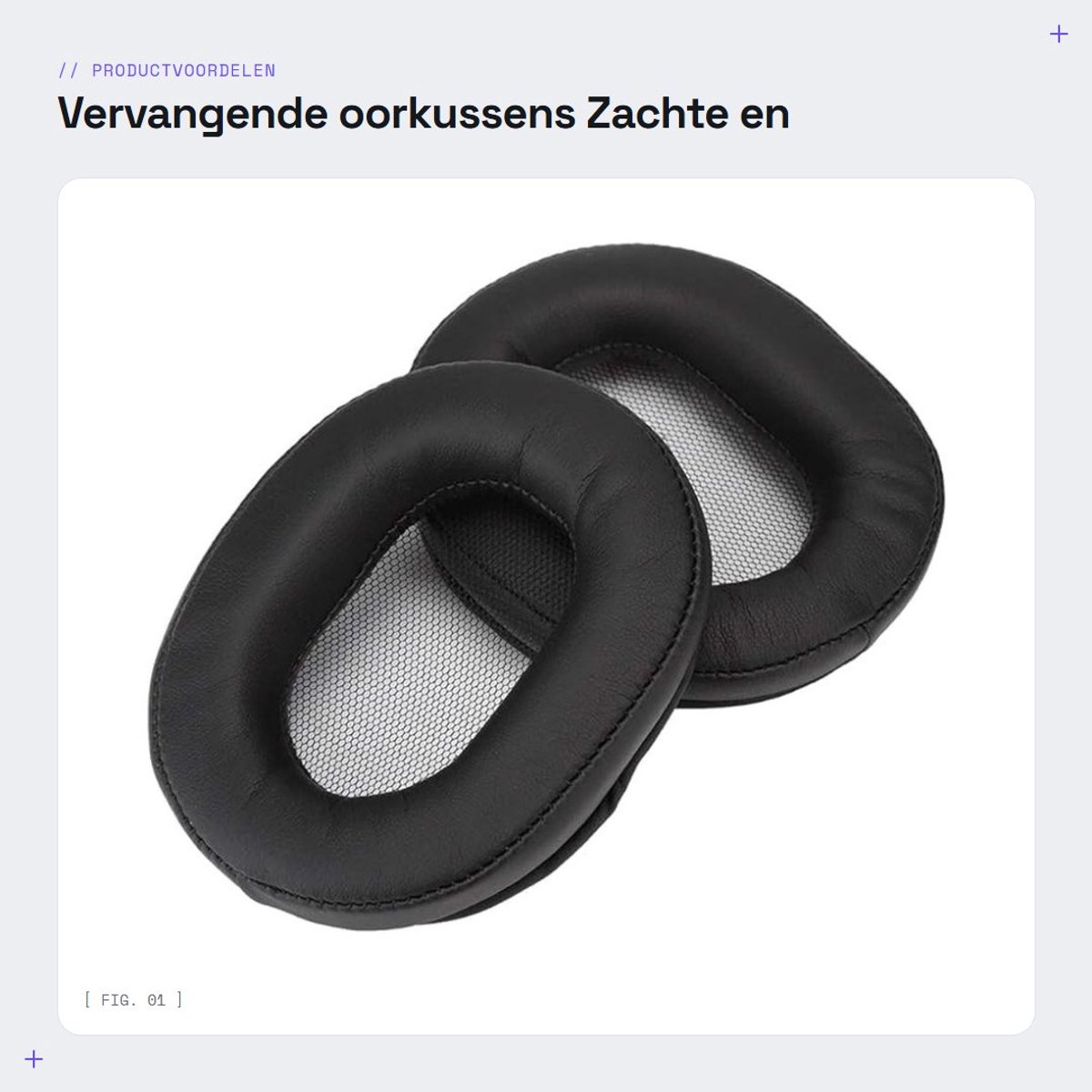 Allecto - Vervangende oorkussens - Zachte en comfortabele oorkappen