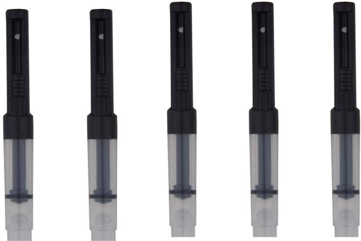 Dailygoods- Inktconverter 0.34cm - 0.26cm Kaliber - 5 Stuks - Nauwkeurige Inktstroom - Vulpen Accessoire - Eenvoudig Inkt Vullen - Vulpeninvoer
