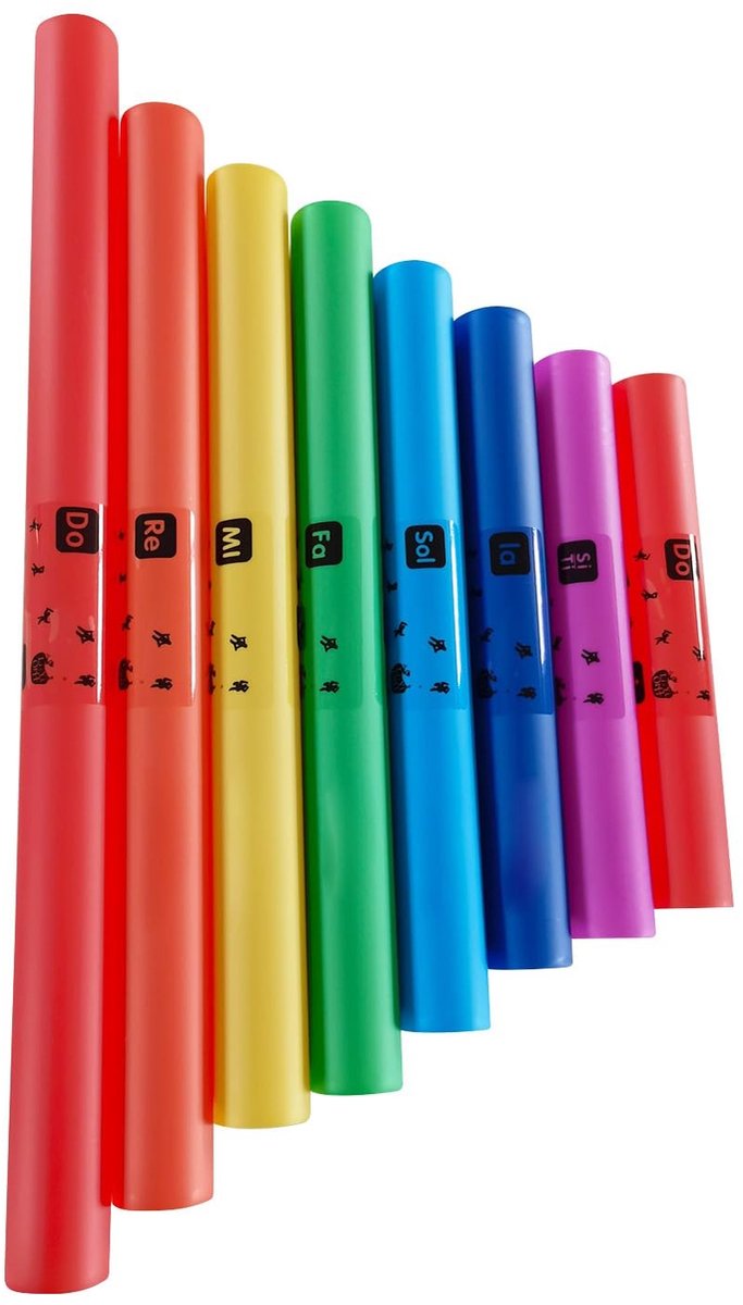 Dailygoods - Muzikale kleibuisset, 8-delige muziekbuisset, kleurrijke 8 tonen geluidsbuis-slaginstrument, verjaardagscadeau, muziekbuisset voor gemeenschappelijke optredens in het klaslokaal