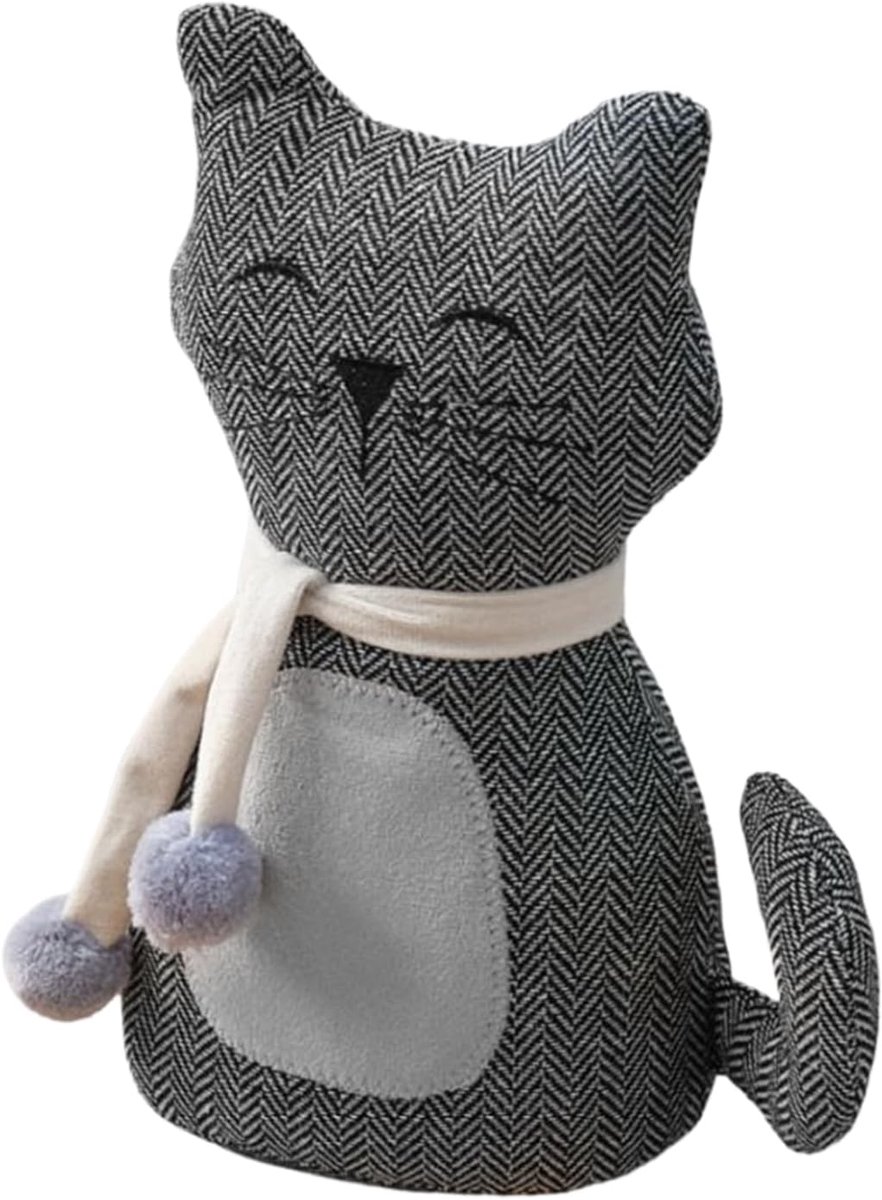 Schattige deurstopper - Kattenvorm stopper - Deuren blokkeren - Antislip mechanisme - 28.5 cm lengte - Meerkleurig