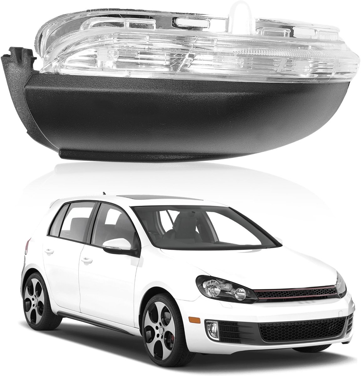 Dailygoods- Knipperlicht Modieus Design - Knipperlicht Zijspiegel - Compatibel met Golf MK6/GTI/R20 - Tou-ran 2011-2015 - Links - 5K0949101 - Zijspiegelknipperlicht