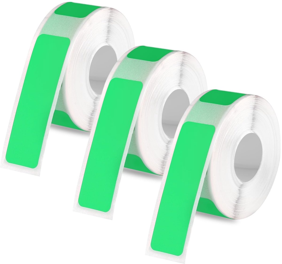 Dailygoods- Labelmakertape 3 Rollen - Zelfklevende Thermische Labels - 12x40mm Stickers - Kantoor/Thuis/School Benodigdheden - Premium Thermisch Papier - Labeltape