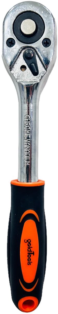 Dailygoods- Ratelsleutel 3/8 inch - Omkeerbaar - 24 Tanden - Chroom-vanadium staal - Ergonomische Antislip Handgreep - Professionele Kwaliteit - Dopsleutel