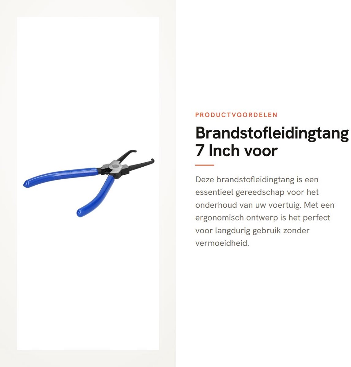 Dailygoods- Brandstofleidingtang Ergonomisch - Koolstofstaal - Snelle Verbinding Ontgrendeling - Slangklem Tang - Anti-oxidatie - Duurzaam en Comfortabel