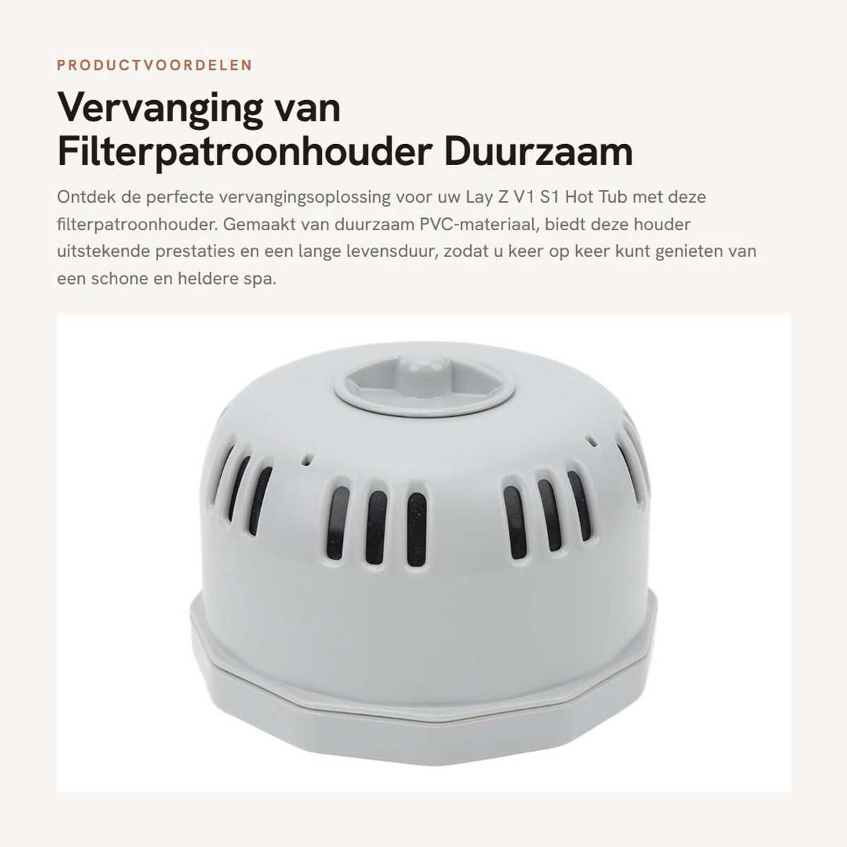 Dailygoods- Filterpatroonhouder Duurzaam PVC - Eenvoudige Installatie - Efficiënte Filtratie - Hot Tub Onderdelen - Langdurige Prestaties - Filterhouder