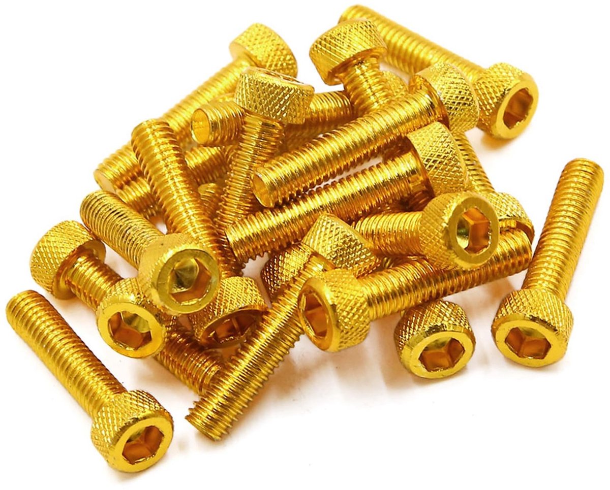 Dailygoods- Zeskantschroeven M6 x 30 mm - 20 Stuks - Goudkleurig - Corrosiebestendig - Aluminiumlegering - Hoge sterkte - Bout