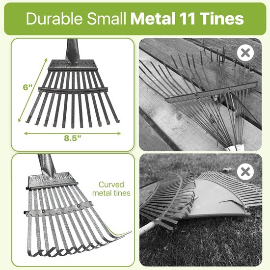 Dailygoods- Tuinhark Heavy Duty - Kleine Hark voor Bladeren van Dailygoods — afbeelding 4
