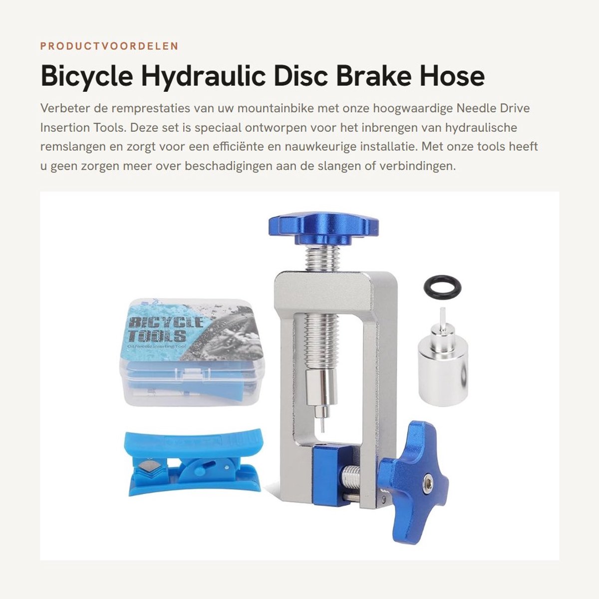 Dailygoods- Invoertools - Fietshydraulische Remslang Invoertool - Snijgereedschap - Aluminium Gereedschap - Eenvoudig in gebruik - Goede Remprestaties - Fietsgereedschap