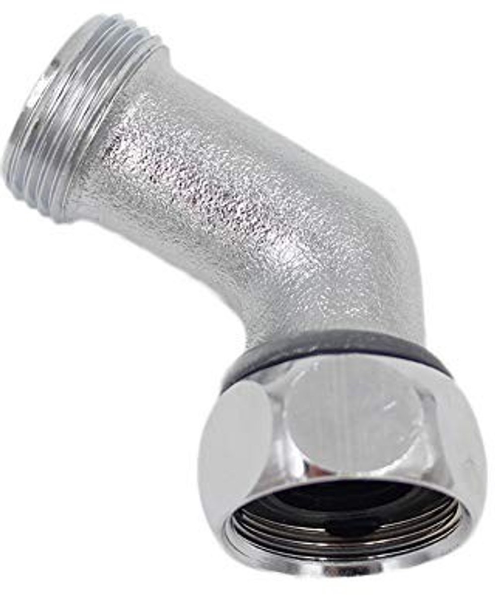 Dailygoods- Hoekadapter 45° - 3/4 inch Binnendraad - 3/4 inch Buitendraad - Chroom/Messing - Hoge Kwaliteit - Afmetingen 72 mm x 29 mm x 29 mm - Fittingen
