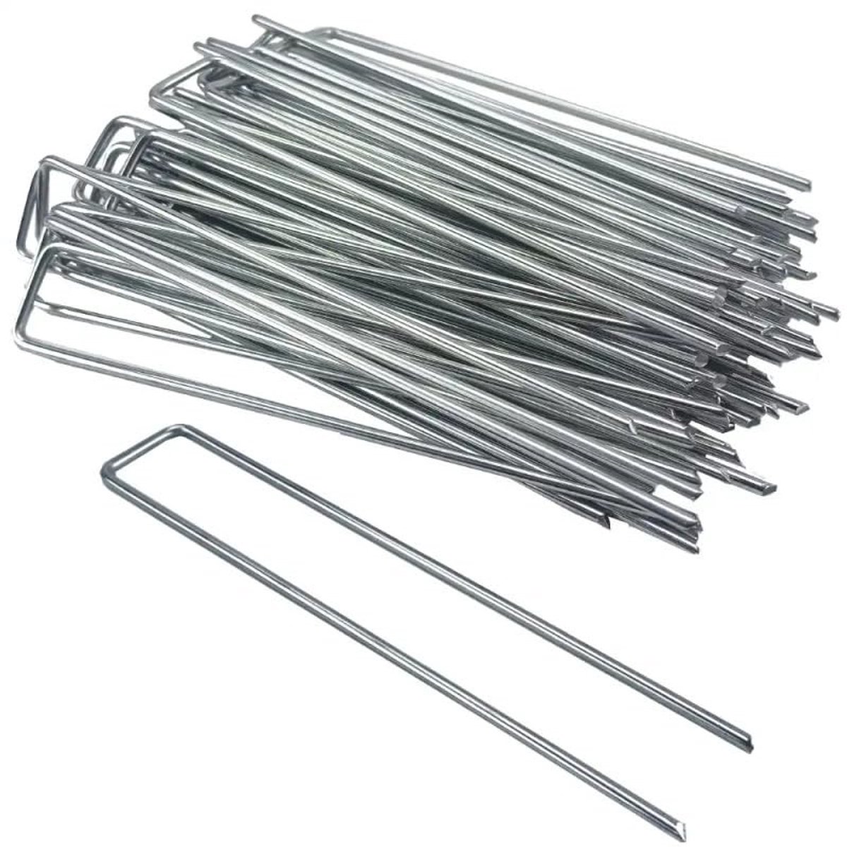 Dailygoods - Riegoo Bevestigingsklemmen voor Kunstgras - U-vormige Metalen Klemmen, 50 Stuks