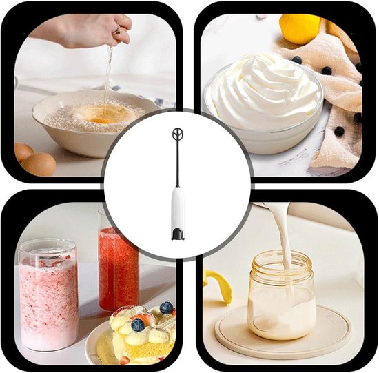 Elektrische Mixer - Handmixer Garde - Keuken Assistent - Compact Ontwerp - 45x45x45 mm - Wit — afbeelding 4