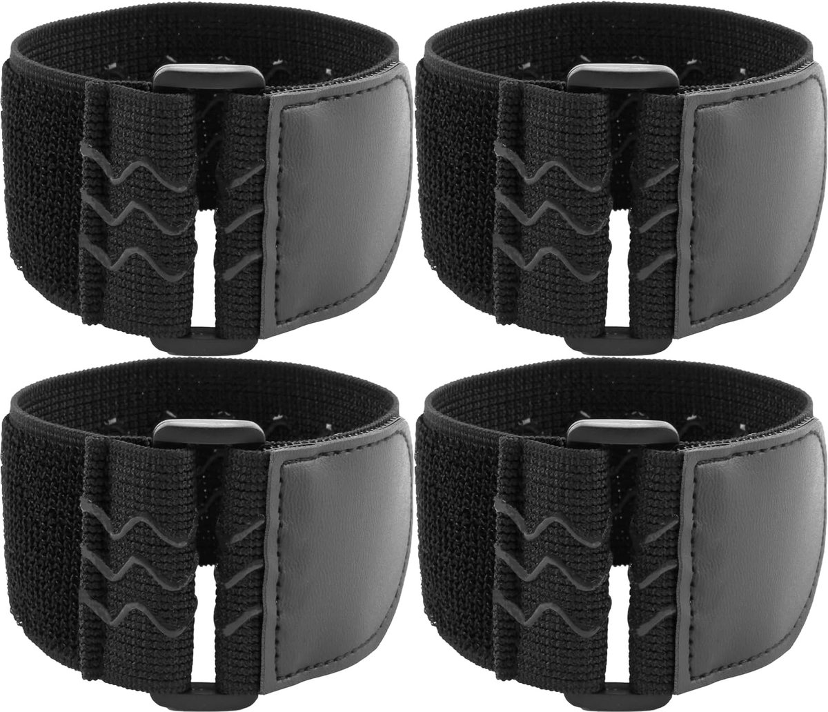 Dailygoods - 4 stuks klittenbandsluitingen voor ski's, klittenband, kabelbinders, elastische riemen met klittenbandsluitingen voor het vastzetten en bundelen ter bescherming van je spullen