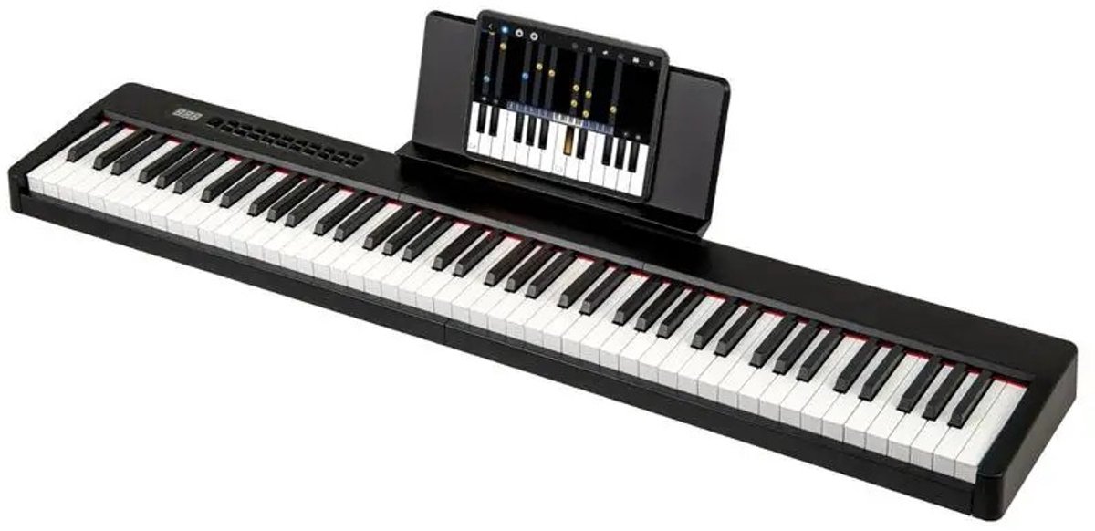Dailygoods 88-toetsen pianoklavier, full-size elektrische piano met Franse DREAM audio bron, sustainpedaal, muziekstanda
