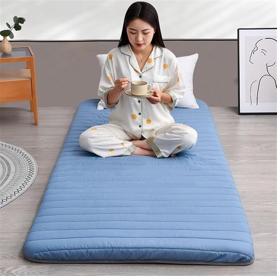 Tatami Matras - Japanse Vloermat - Comfortabel Slapen - 4D Honingraat Net - 150 x 200 cm - Geel — afbeelding 4