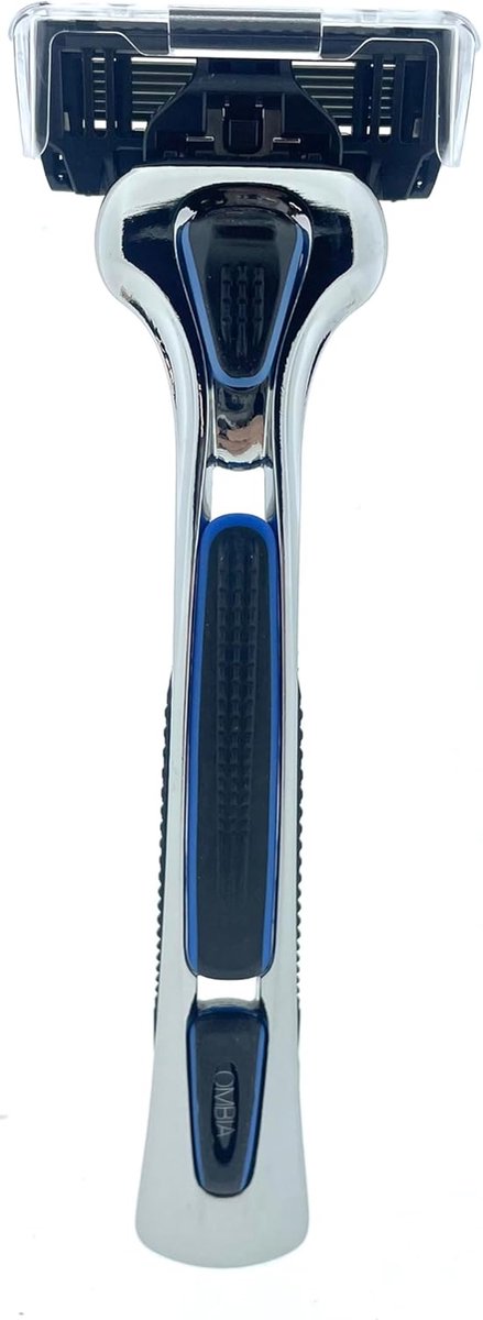 Scheerapparaat Heren - Gevoelige Huid - Glad Scheren - 4 Gecoate Messen - 3 Mesjes Extra - Blauw