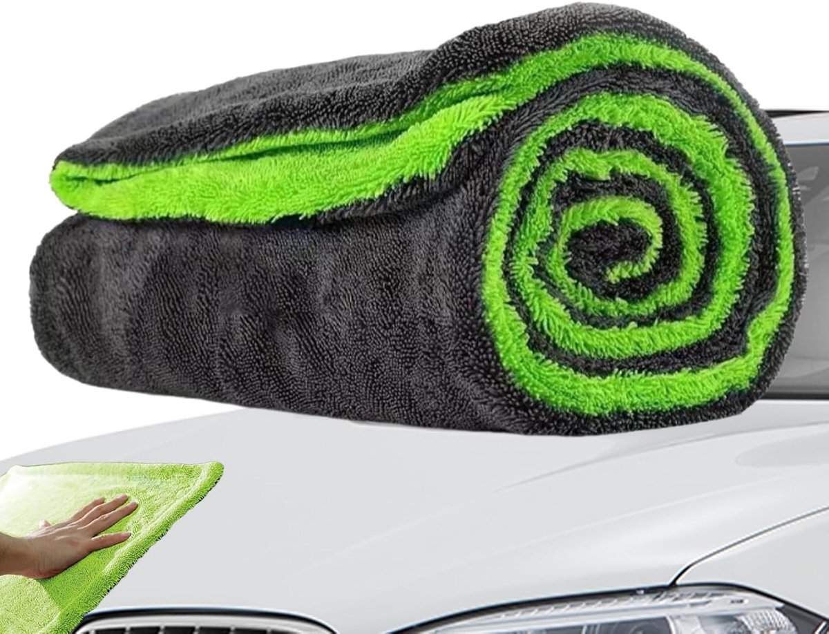 Autowas Handdoeken - Schoonmaakdoeken - Auto Reinigen - Dubbelzijdig Absorberend - 40x60 cm - Grijs