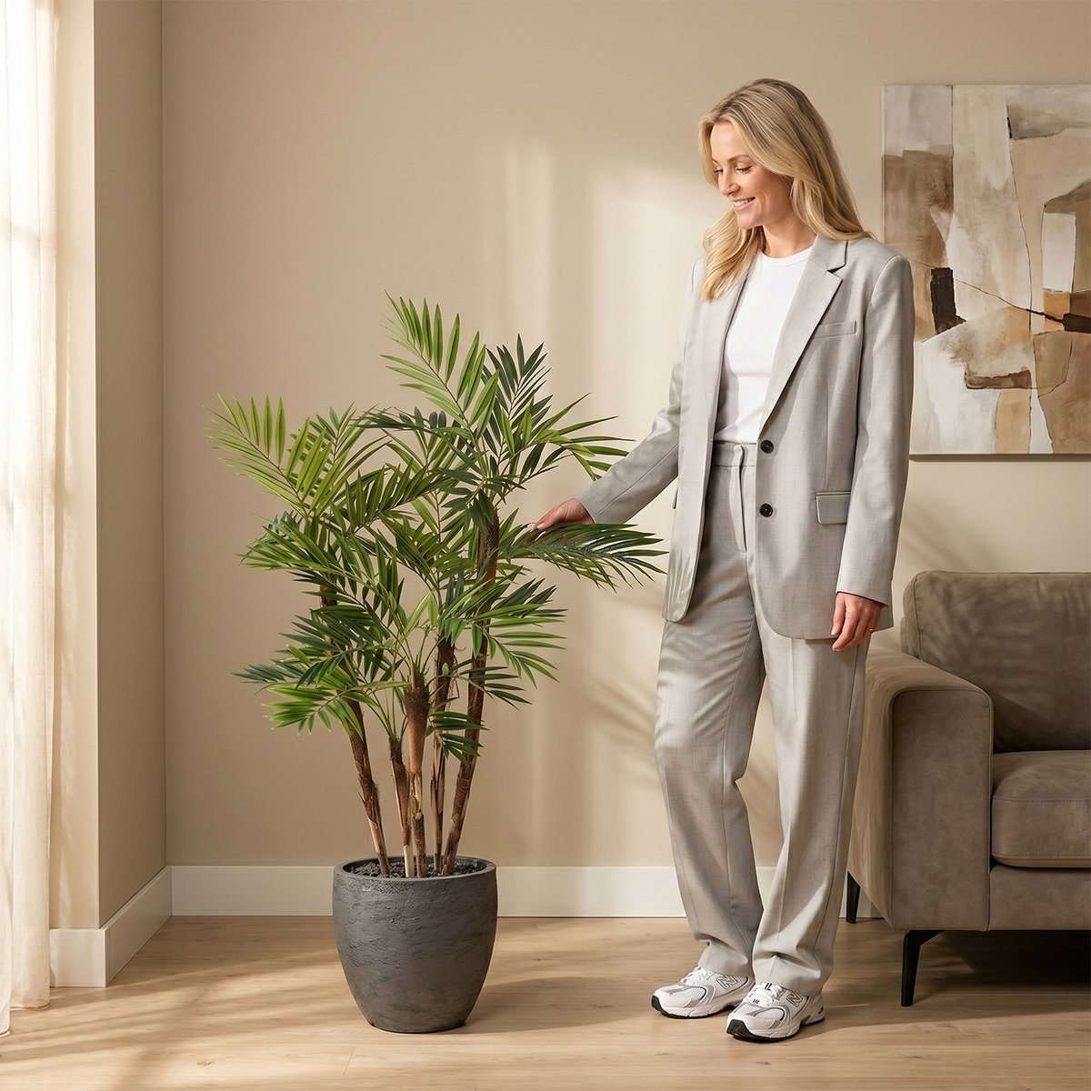 maxifleur Kunstplanten Parlour Kunstpalm Deluxe 120cm Groen