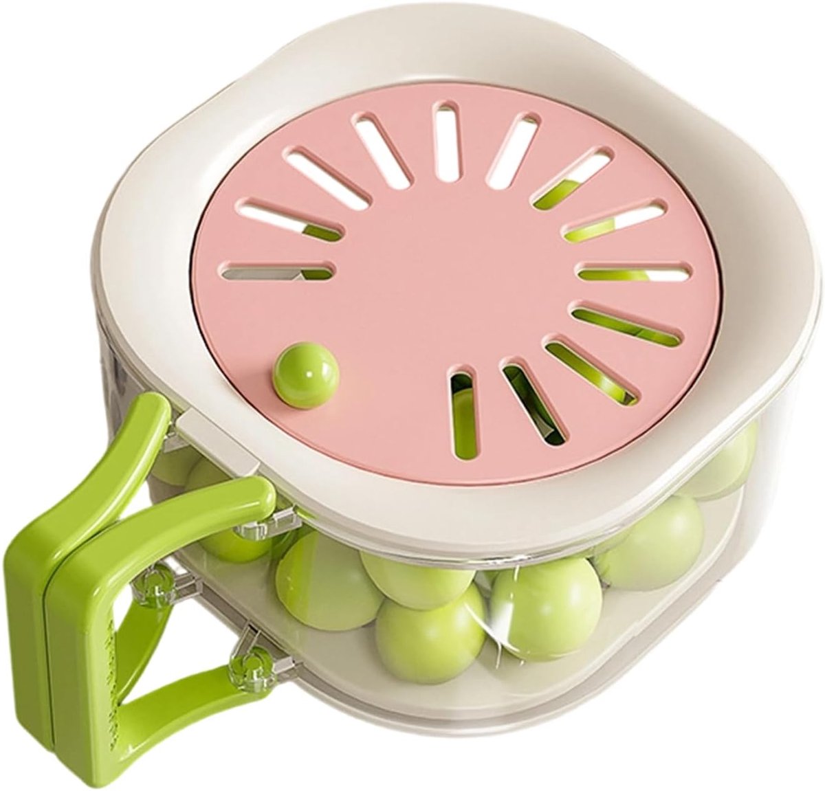 Koelkast Fresh Keeping Box - Voedselcontainer Vergiet - Verse Producten Bewaren - Dubbellaags Ontwerp - 16 x 15 x 8.5cm