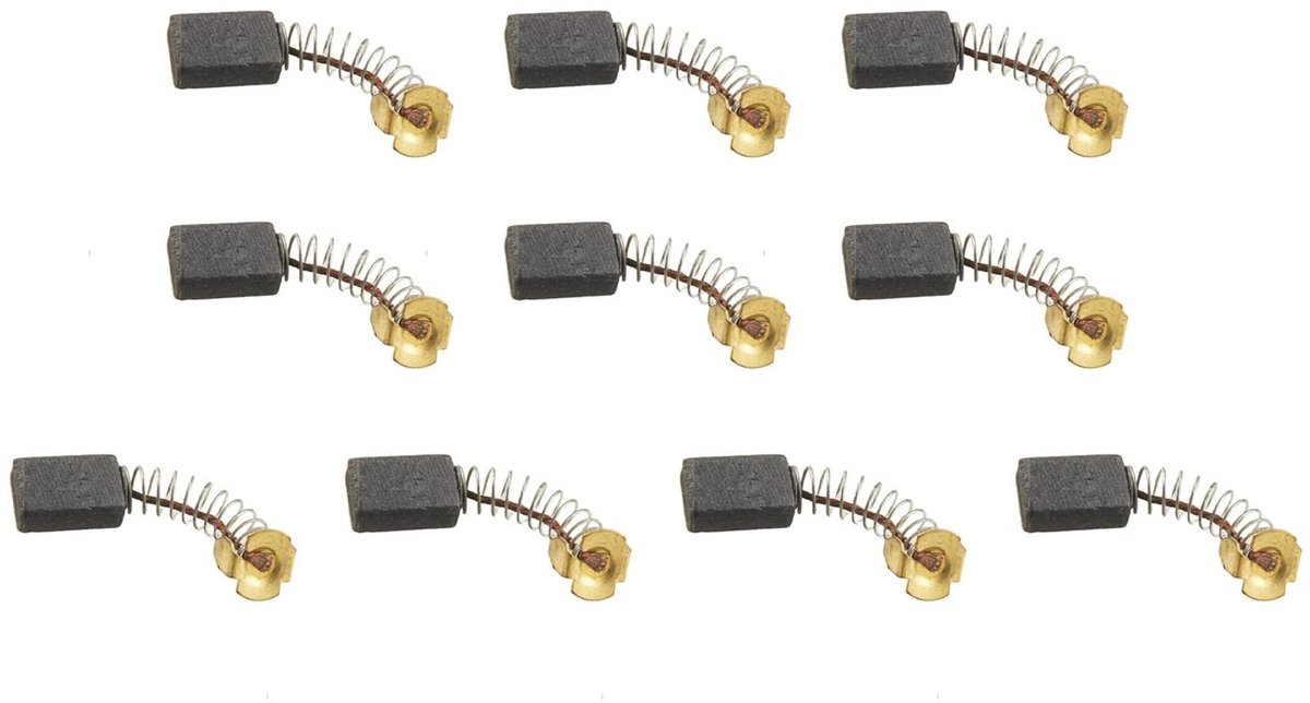 Dailygoods - Carbon-Wisserbladen voor Motorvermogen 15mm x 10mm x 6mm - 5 Stuks