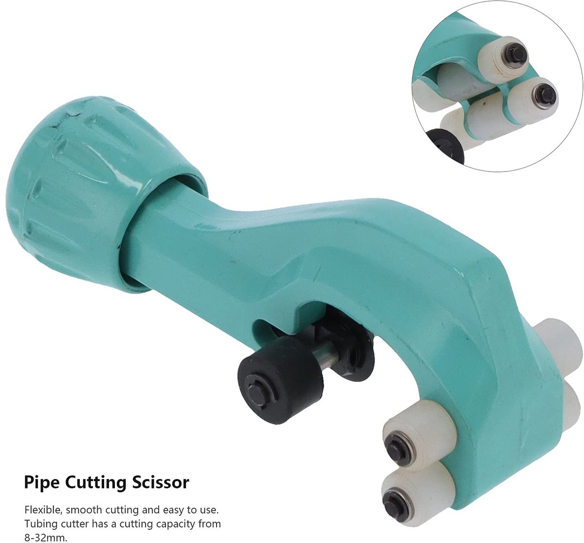 Dailygoods- Buizensnijder Ergonomisch Ontwerp - Gelegeerd Staal - Snijcapaciteit 8-32 mm - Voor Koper/Messing/PVC - Lichtgewicht 275g - Soepel Snijden thumbnail 2