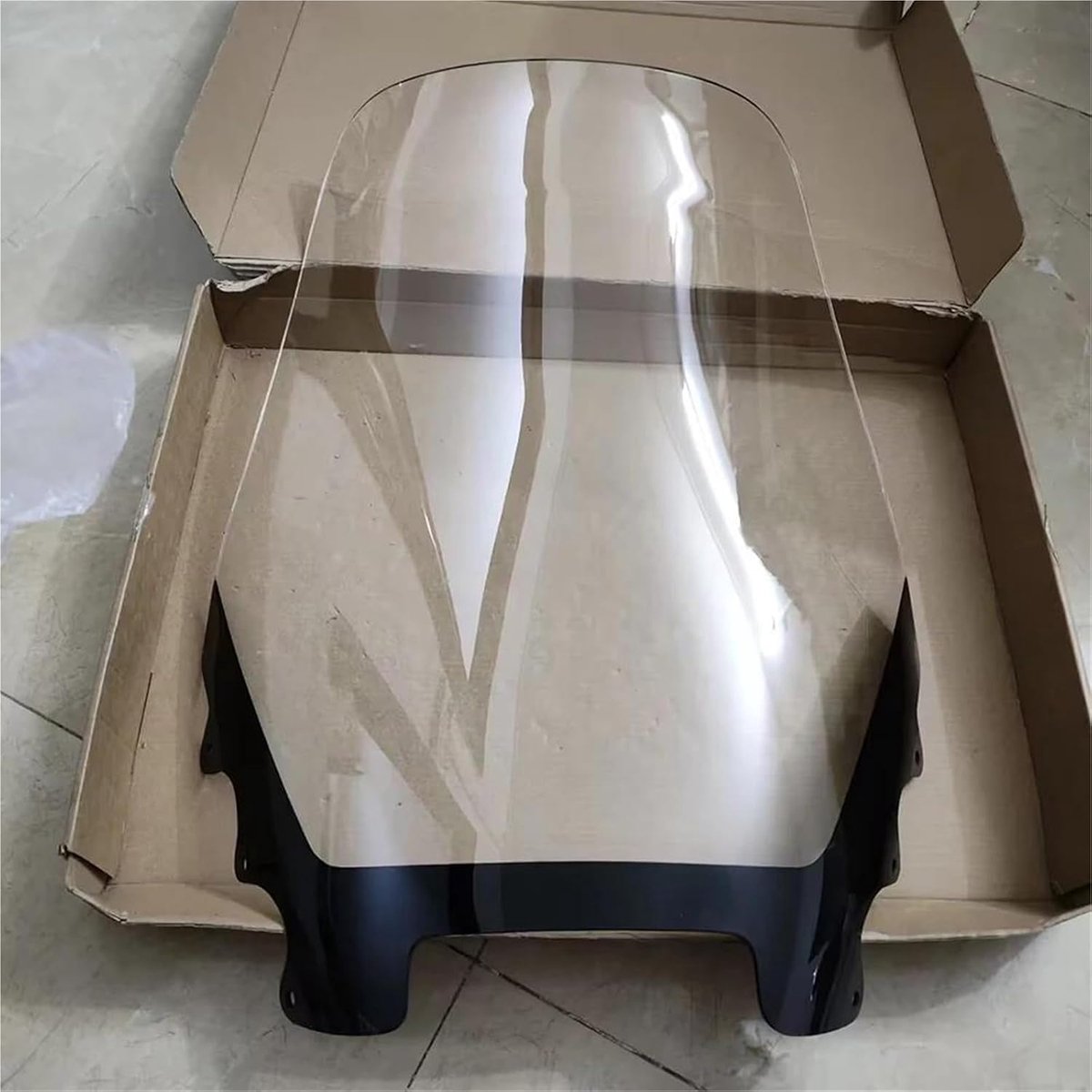 Motorfiets Windscherm - Winddeflector Spoiler - Comfortabel Rijden - Gestroomlijnd Ontwerp - 3 mm Dikte - Transparant