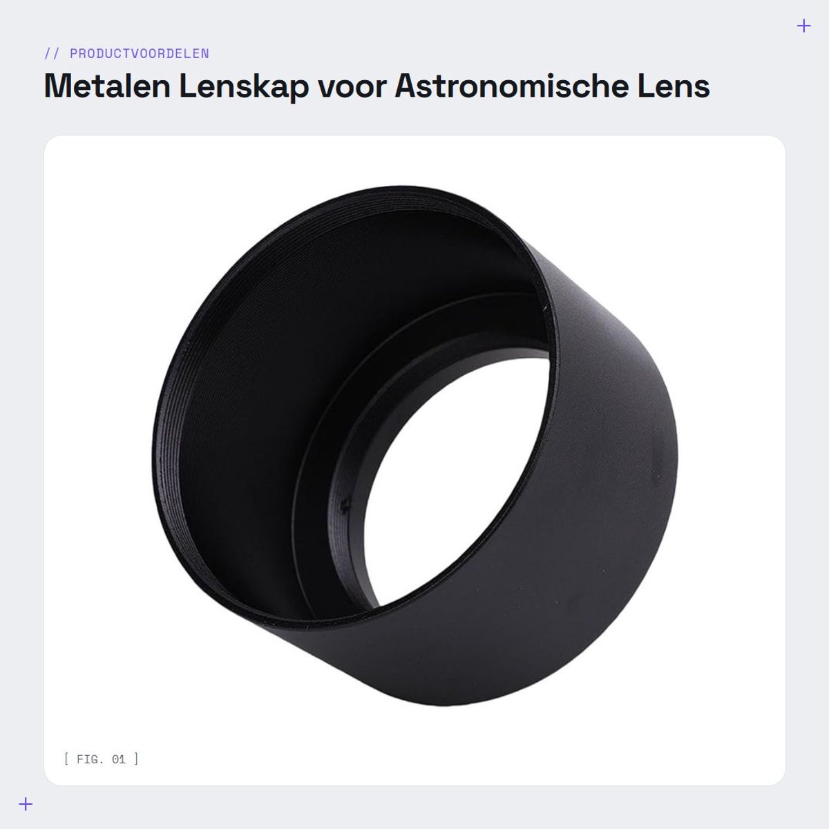 Dailygoods- Lenskap Aluminiumlegering - Cameralensenkap - M62x0,75mm Draad - Lichtblokkeerfunctie - Schokbestendig - Robuust Ontwerp - Cameralenskap