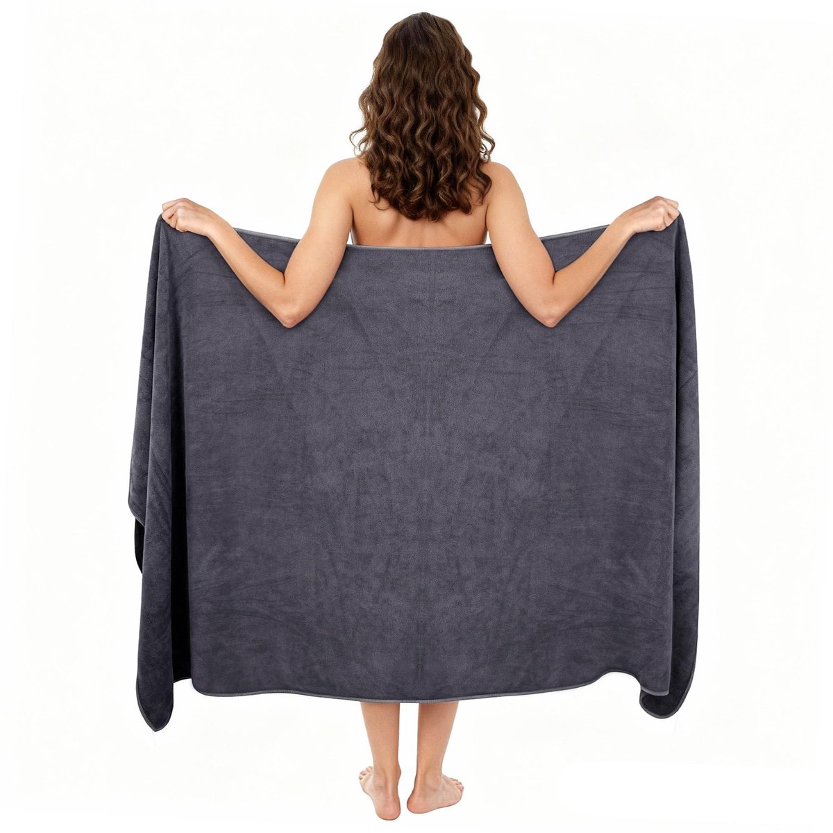 Dailygoods- Badhanddoeken 90x180 cm - Donkergrijs - 1 stuk - Hotelkwaliteit - Luxe - Zacht en absorberend - Handdoeken