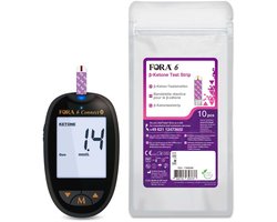 FORA 6 Connect Ketonen Meter (Multi-parameter) - Inclusief Ketose Strips/ Ketonen Strips - Keto Meter - Ketonen Meter Bloed