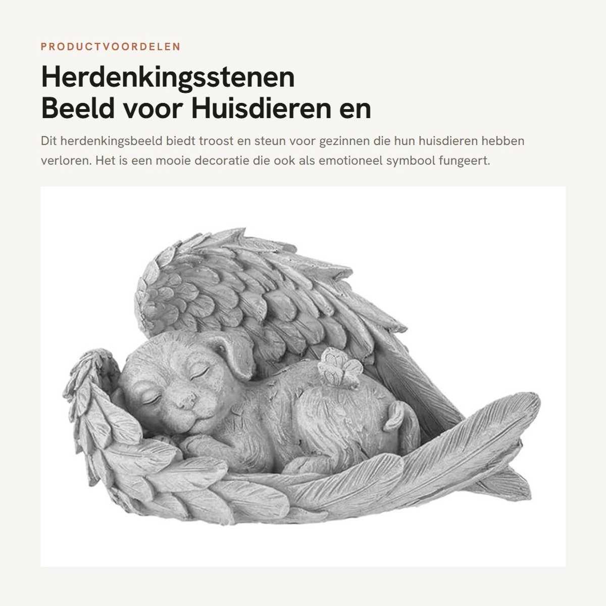 Dailygoods - Herdenkingsstenen Beeld voor Huisdieren en Engelen