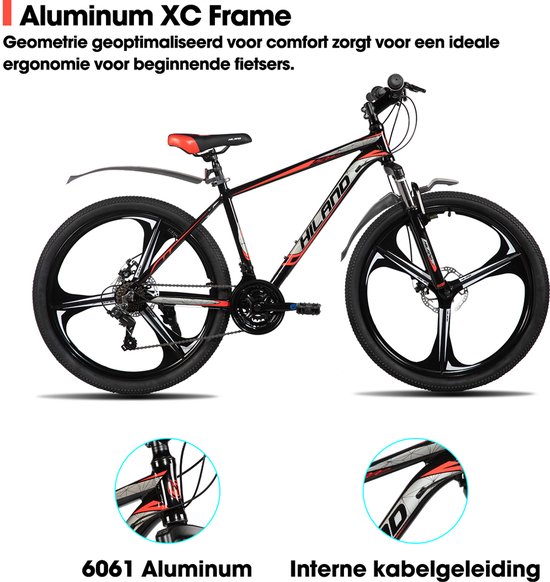 Joystar H200+ Mountainbike - Unisex - 26 inch - Framemaat 43 cm - Zwart van JOYSTAR — afbeelding 5