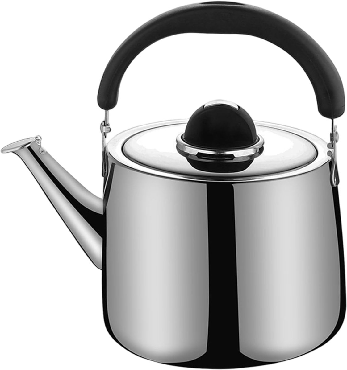 Waterkoker met Fluitje - Theeketel RVS - Water Koken - Dikke Bodem - 2L - Zilver