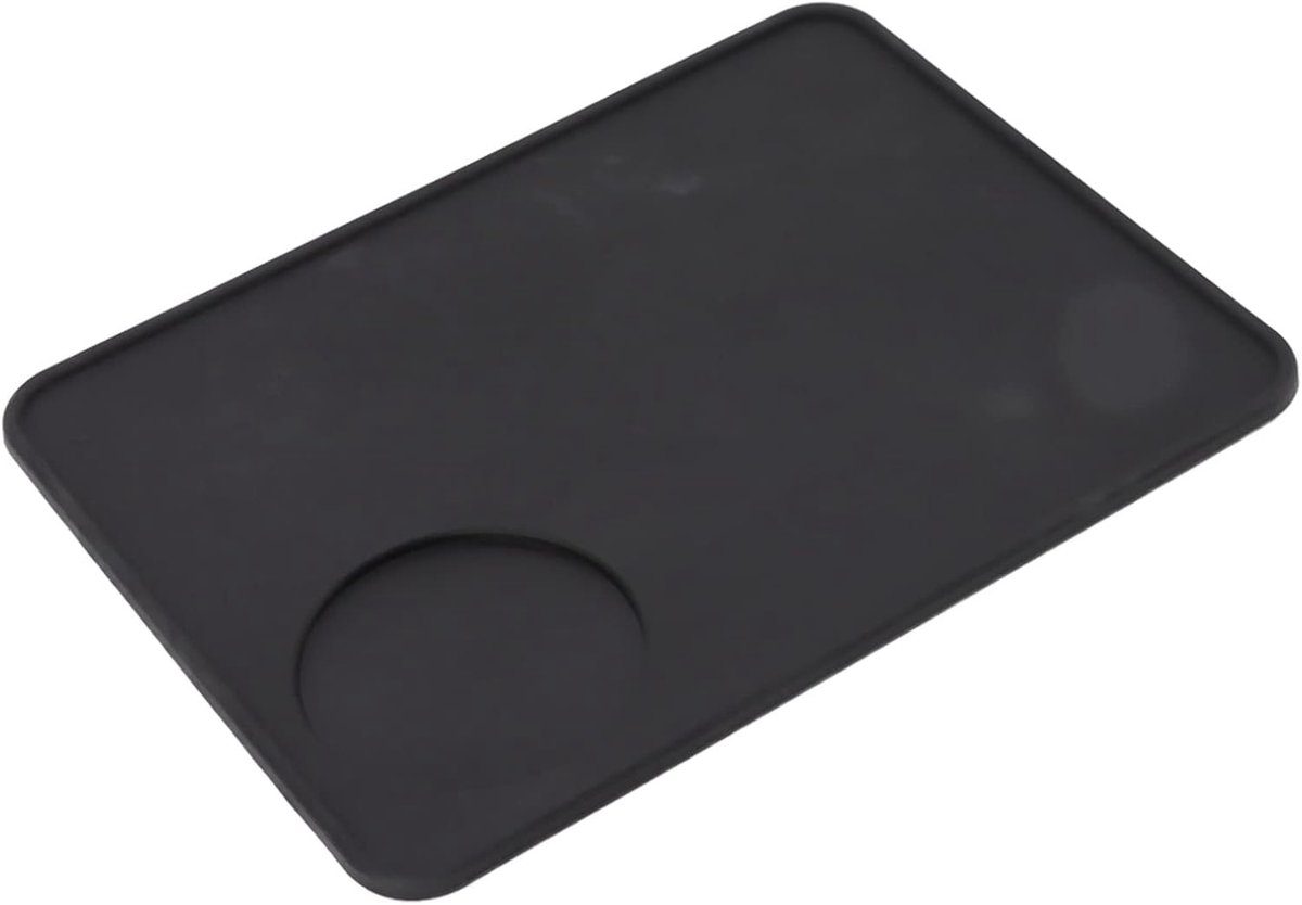 Koffie Tam Mat - Antislip Pad - Koffie Bereiden - Voedingskwaliteit Siliconen - 19.9 x 15 cm - Zwart