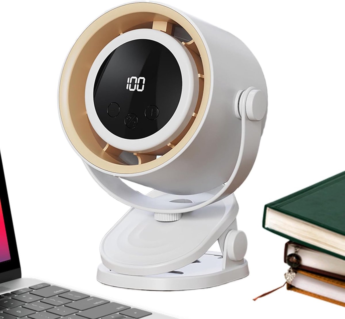 Mini Ventilator - Persoonlijke Koeler - Bureau Verkoeling - Bladloos Ontwerp - 185mm Hoog - Wit