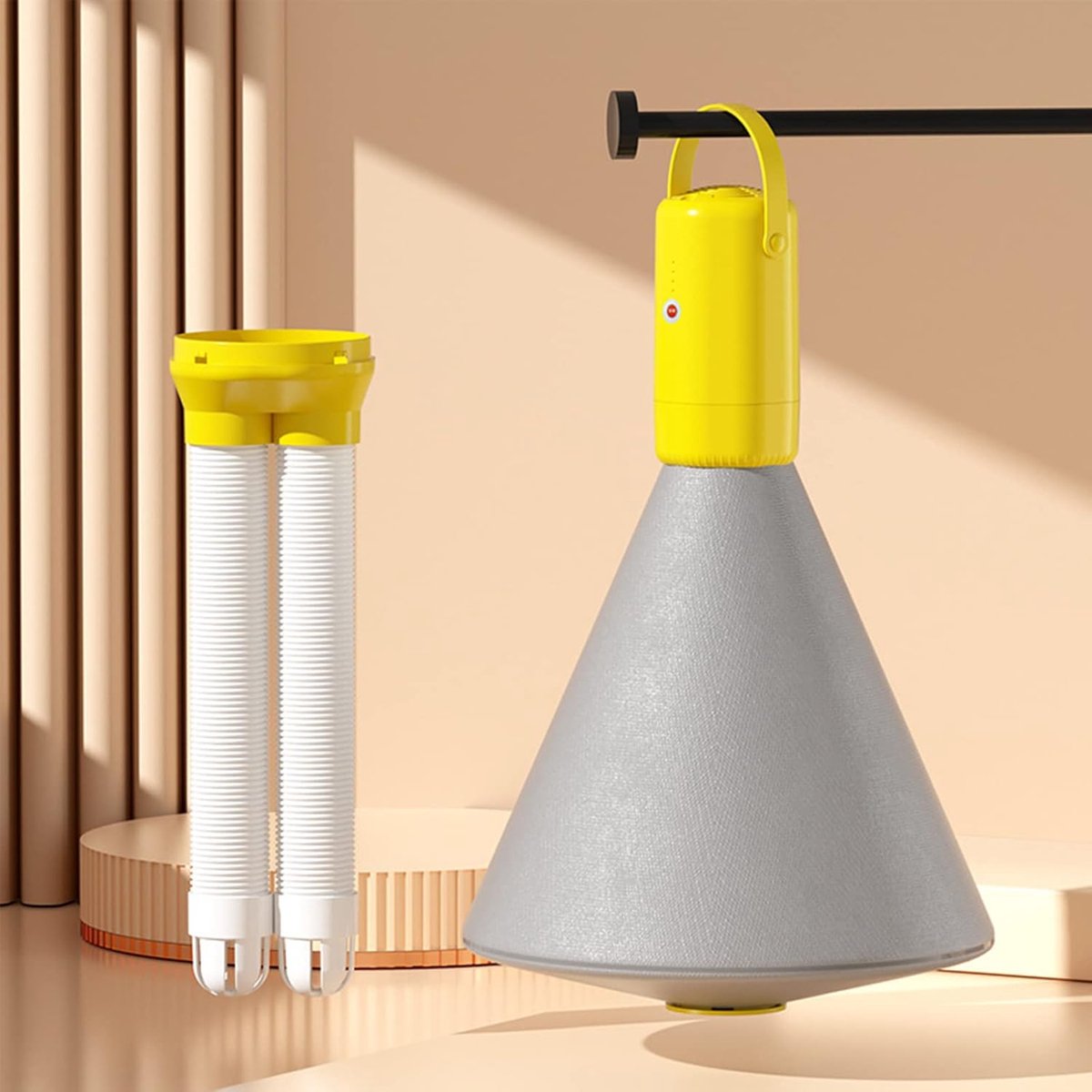 Elektrische Kleding Droger Wasdroger Lucht Snel Kleding Drogen Energiebesparend Ontwerp Compact Formaat Geel