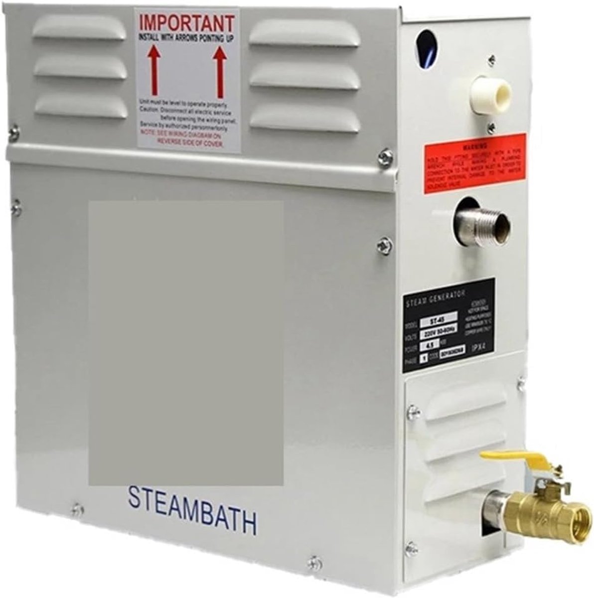 Stoomgenerator - Stoommachine - Thuis Ontspannen - Gehumaniseerd Ontwerp - 4.5kW - Zilver