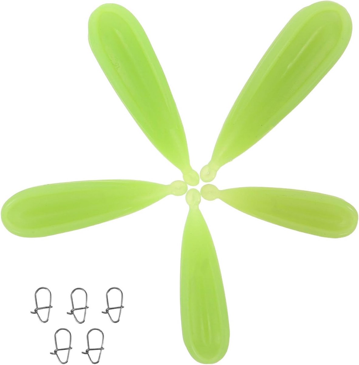 Oefenpluggen set - Werpgewichten kunstaas - Vis werptechniek - Realistisch design - 5 stuks - Lichtgroen