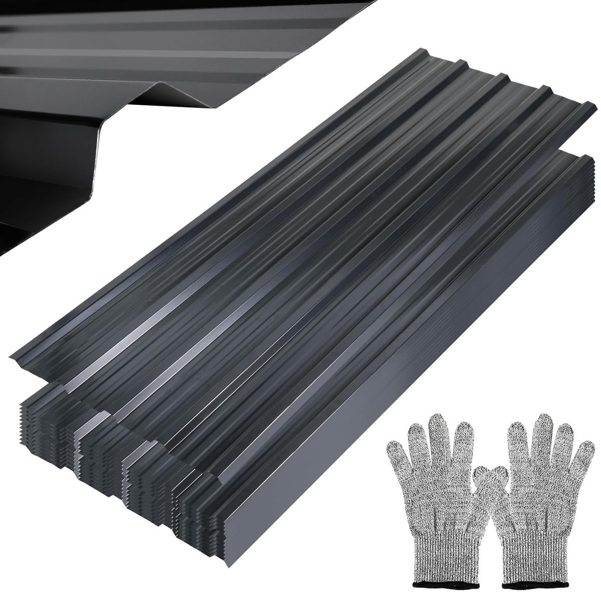 Dakplaten - Golfplaten - Dakbedekking - Weerbestendig - 21 m² - Antraciet