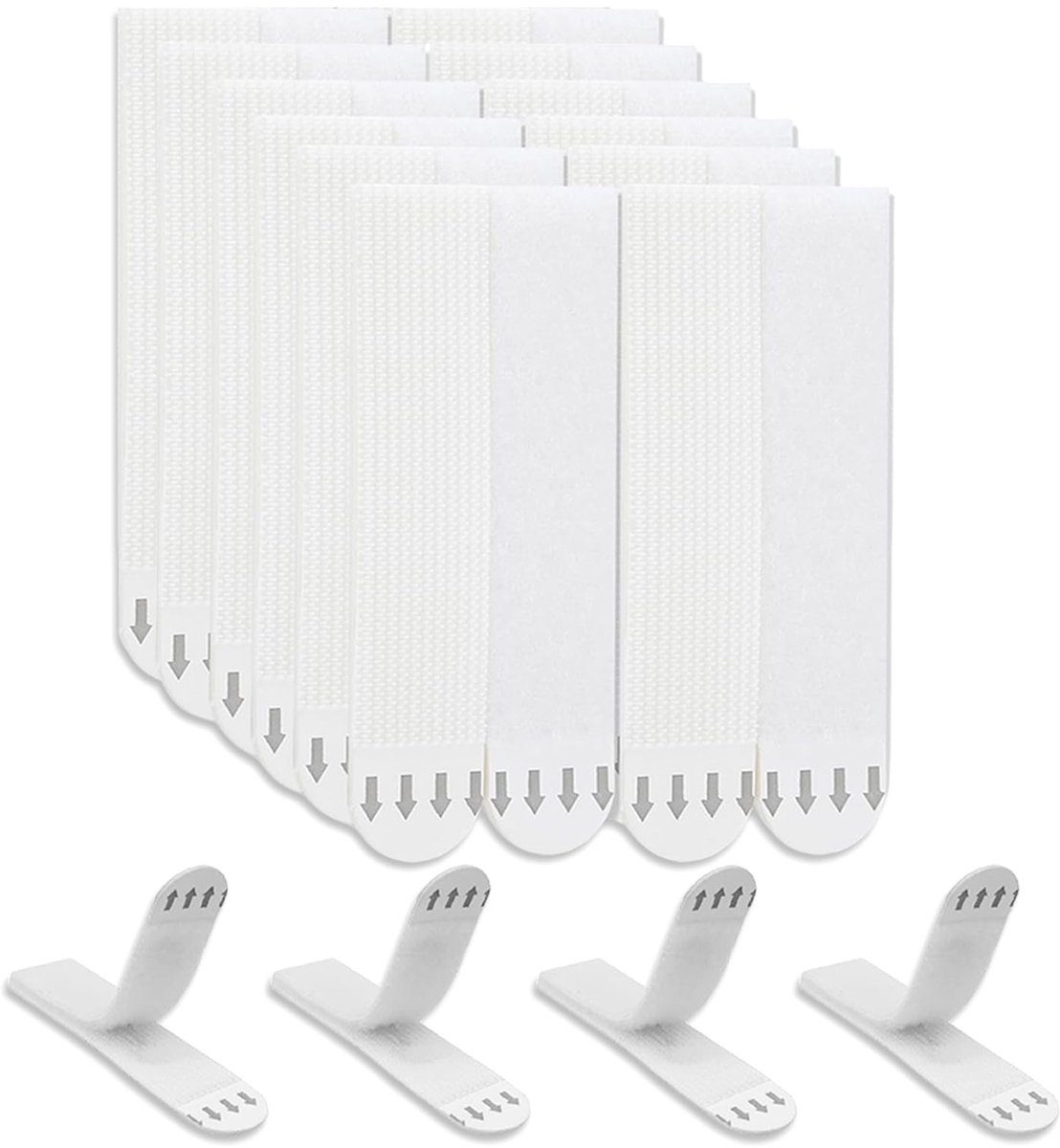 Dailygoods - Flintronic Hangstrip voor afbeelding en lijst, 12 paar (24 strips), robuuste ophangstrip, schadevrije zelfklevende montagestrips, fotolijststickers voor fotolijsten, spiegels, muurhanger