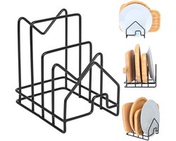 Dailygoods - YiPHomn Snijplankhouder, Potdekselhouder voor Schublade, Topfpannendekselhouder, Pothouder, Pannenhouder, Potdeksel Houder, Snijplankhouder, Tellerstandaard voor Keukenkast, Potdeksel Organizer