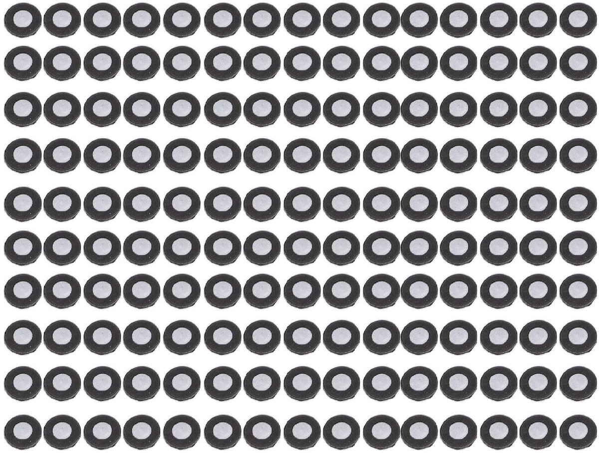 Dailygoods- 3D-trackingpunten 150 Stuks - Hoogreflecterende Positioneringsdoelstickers - Scheurbestendig - Waterdicht - Nauwkeurige Optische Tracking - Binnendiameter 3 Mm, Buitendiameter 6 Mm - Reflectiemarkers