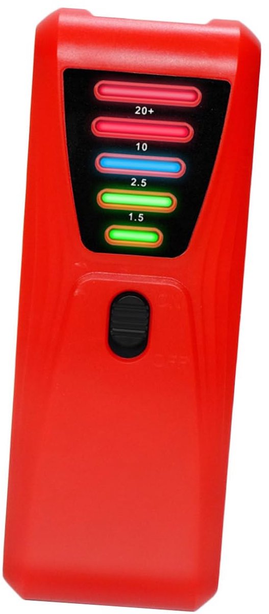 Elektromagnetische Tester - Emf Meter Detector - Velden Meten - Compact Draagbaar - 15 cm - Rood