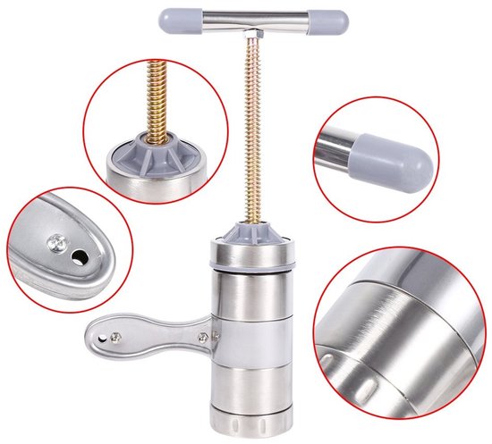 OmGoods - Dailygoody - Roestvrijstalen Pastamaker - Handmatige Noedelmaker - Duurzaam en Eenvoudig in Gebruik - Keukenaccessoire - Voor Thuis of Restaurant - Id... van Omgoods — afbeelding 3