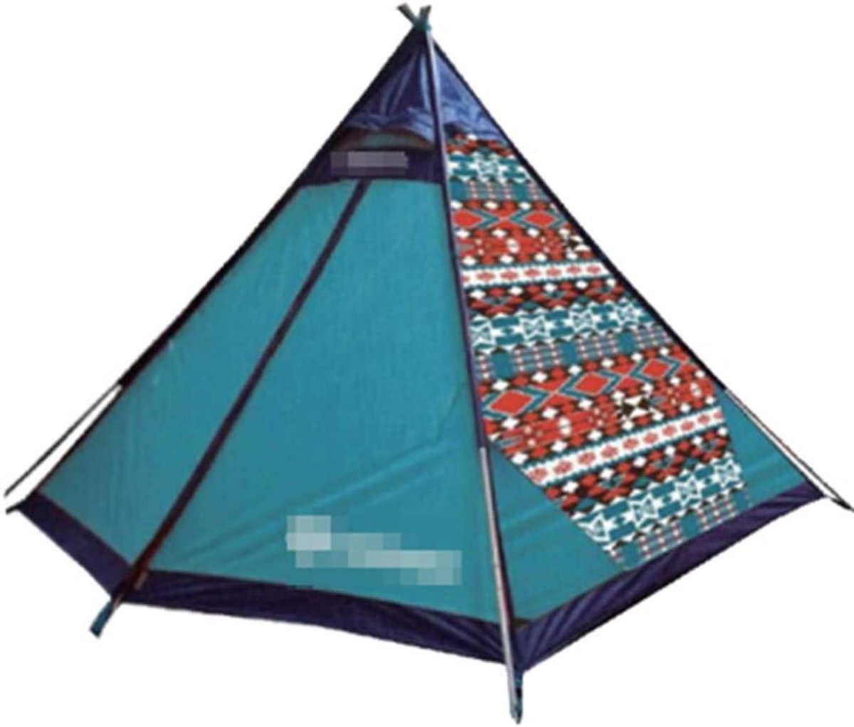 Camping Tent - Driehoekige Luifel - Outdoor Kamperen - Dubbele Deur Raam - 200 x 200 x 175CM - Oranje Blauw